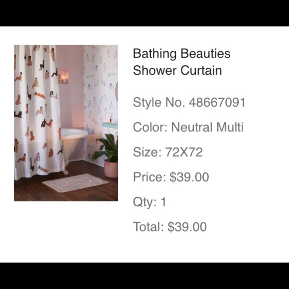 urban outfitters cotton shower curtain
